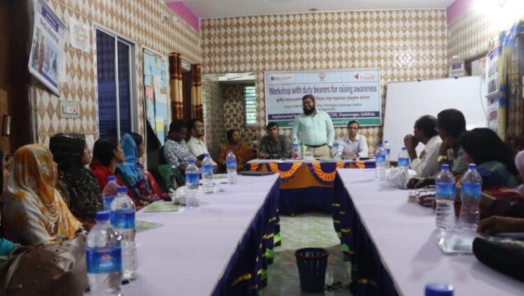 শ্যামনগরে স্থানীয় সরকার প্রশাসনের প্রতিনিধিদের সাথে সচেতনতা বৃদ্ধিমূলক কর্মশালা