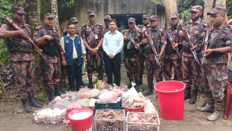 সাতক্ষীরায় অনুমোদন বিহীন একটি আইসক্রিম ফ্যাক্টরিতে,ট্যক্সফোর্সের অভিযানে বিজিবি