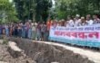 দুমকির পাংগাসিয়ার, পায়রা নদীর ভাঙ্গন রোধে এলাকাবাসীর মানববন্ধন।