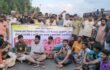 পুলিশি চাঁদাবাজি-হয়রানি বন্ধের দাবিতে সিরাজগঞ্জে মহাসড়ক অবরোধ