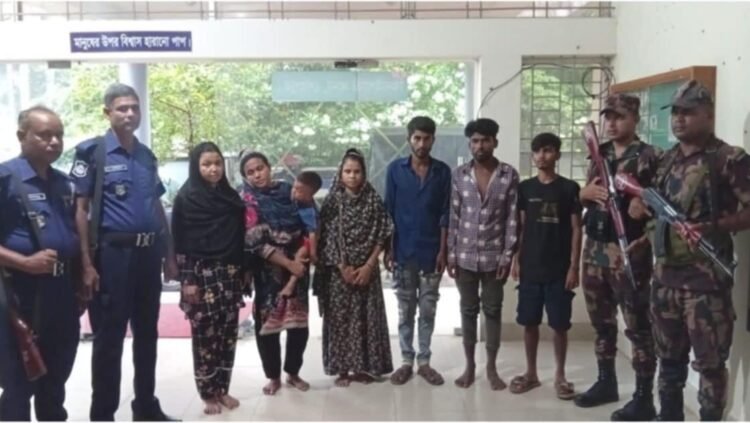 অবৈধ পথে অনুপ্রবেশের সময় শেরপুর জেলার গারো পাহাড় সীমান্তে পাচারকারীসহ ৭ বাংলাদেশী আটক