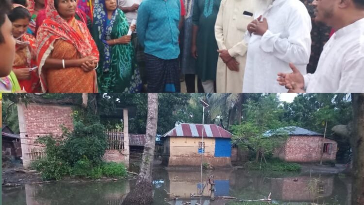 রজিপুর কালী মন্দির প্রাঙ্গণে জলাবদ্ধতা নিরসনের আশ্বাস দিলেন গাজী এনামুল হক