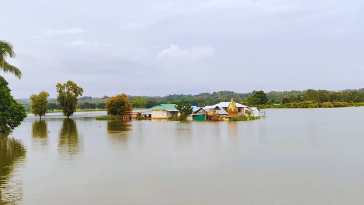 বাঘাইছড়িতে ভয়াবহ বন্যা, জনজীবন বিপর্যস্ত