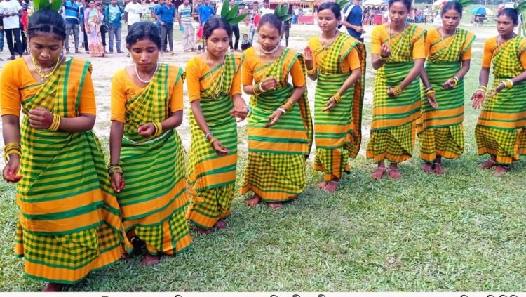 নওগাঁয় কারাম উৎসবে ক্ষুদ্র নৃ-গোষ্ঠীর নারী-পুরুষরা নাচ-গানে মাতিয়ে তুললো অনুষ্ঠান