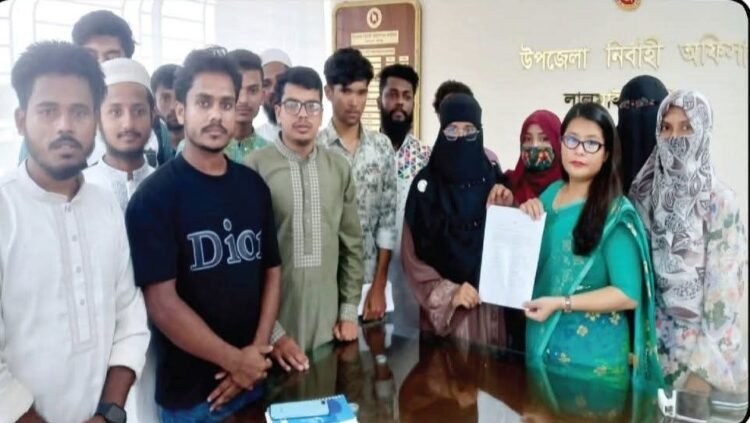 ২টি ধর্ষণের বিচারের দাবীতে ইউএনওকে স্মারকলিপি প্রদান