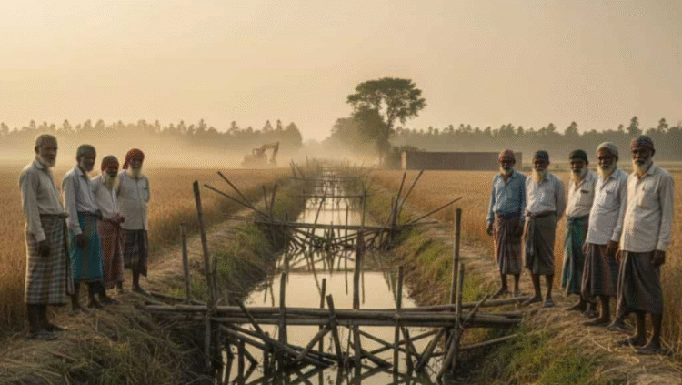নাটোরের সিংড়ায় প্রভাবশালীদের খাল দখল, কৃষকেরা সেচ ব্যবস্থা হুমকীতে