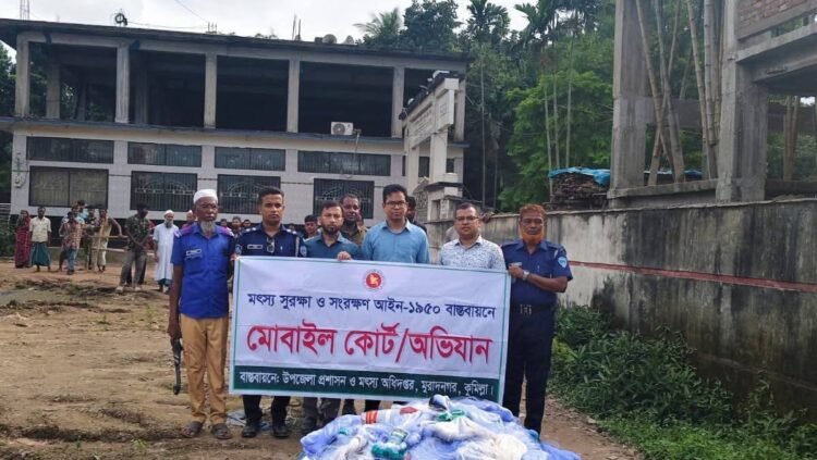 কুমিল্লা মুরাদনগর উপজেলায়(এক লক্ষ তেইশ হাজার)টাকা অর্থদণ্ড ও জরিমানা করেন উপজেলা নির্বাহী অফিসার