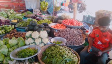 আমতলীতে শীতের আগমনে নতুন শবজির আগমন।দামে বৃদ্ধি নিচ্ছে খুচরা বিক্রেতা