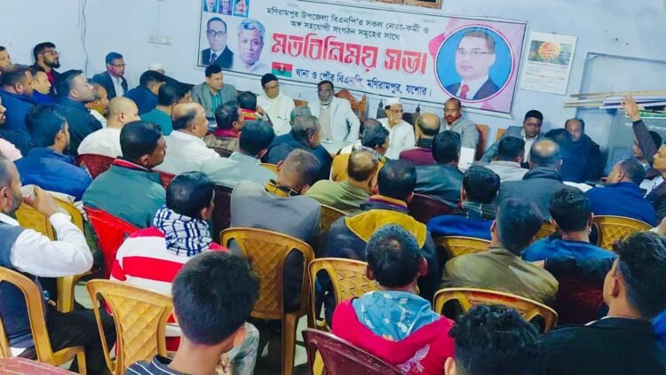 ২৮ নভেম্বর পথসভা সফল করতে মনিরামপুর উপজেলা বিএনপির ব্যাপক প্রস্তুতি সভা
