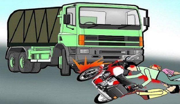 নওগাঁয় ট্রাক চাপায় মোটরসাইকেল আরোহী এক যুবক নিহত,আহত-২