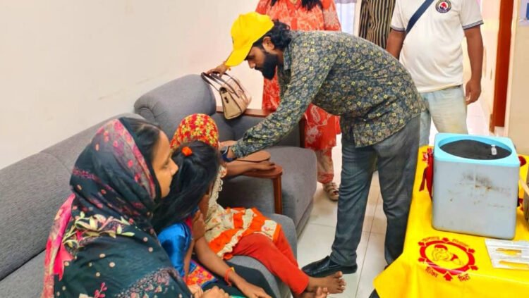 শ্রীমঙ্গলে পথশিশুদের টাইফয়েড টিকাদান