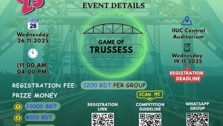 আইআইইউসিতে আয়োজিত হতে যাচ্ছে হচ্ছে গেইম অব ট্রাসেস