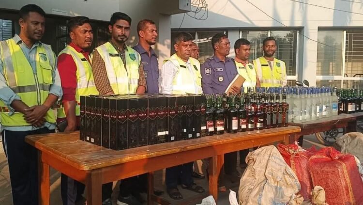ভালুকায় পিকআপসহ ৪৮০ বোতল বিদেশি মদ জব্দ: একজন আটক