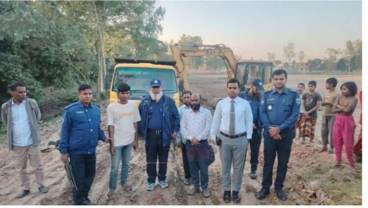 অবৈধ মাটি কাটায় নেই ছাড়, রায়গঞ্জে উপজেলা প্রশাসনের কঠোর অবস্থান