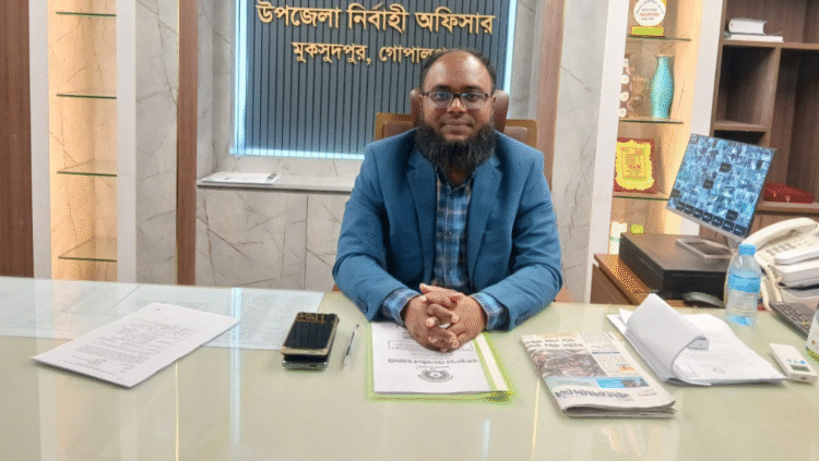 মুকসুদপুরে নবাগত এসিল্যান্ডের সাথে রিপোর্টার্স ইউনিটির সৌজন্য সাক্ষাৎ