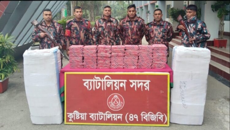 কুষ্টিয়ায় সীমান্তে বিজিবির পৃথক অভিযানে মাদকদ্রব্যসহ আটক-১