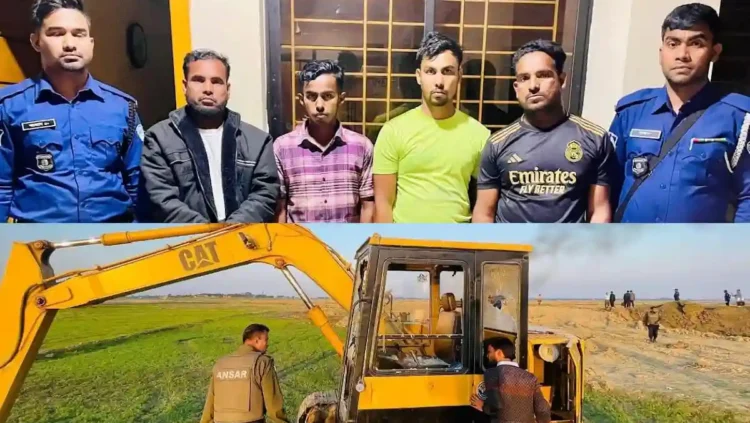 সরাইলে অবৈধ ভাবে মাটি কাটার দায়ে ৪ জনের কারাদণ্ড