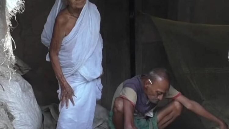 নওগাঁয় শতবর্ষী বিধবা রেনুকার ধসেপড়া মাটির ঘরে মানবেতর জীবনযাপন