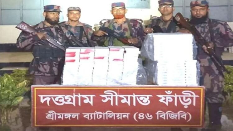 কুলাউড়ায় ভারতীয় ৩ লাখ টাকার সিগারেট জব্দ