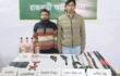 রাজবাড়ীতে যৌথ বাহিনীর অভিযানে অস্ত্র ও মাদকসহ আরিফ বাহিনীর দুই সদস্য গ্রেফতার