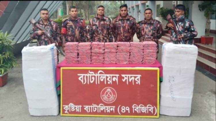 কুষ্টিয়ায় সীমান্তে বিজিবির পৃথক অভিযানে মাদকদ্রব্যসহ আটক-১