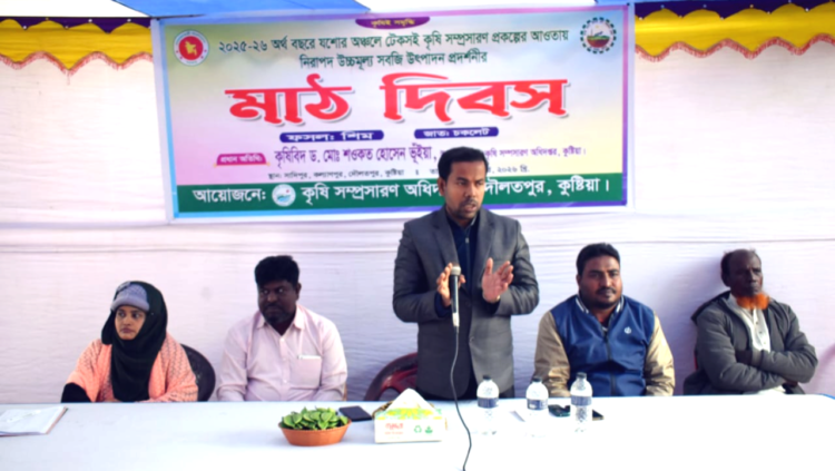 দৌলতপুরে যশোর অঞ্চলে টেকসই কৃষি সম্প্রসারণ প্রকল্পের মাঠ দিবস