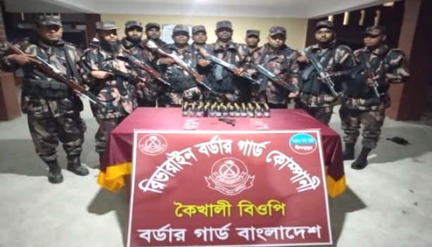 শ্যামনগর ১৭ বিজিবি ব্যাটালিয়ন কর্তৃক অস্ত্র, গোলাবারুদ ও মাদকদ্রব্য উদ্ধার