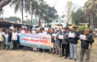 রাজারহাটে নবম পে-স্কেলের দাবিতে সরকারি কর্মচারীদের বিক্ষোভ