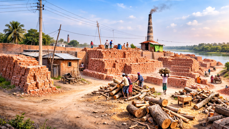 মাদারীপুরে বৈধতার প্রশ্নে ৫৭ ইটভাটা কর্মকাণ্ডে বিধ্বস্ত “কৃষি ও পরিবেশ”