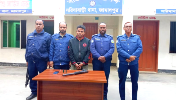 সরিষাবাড়ীতে সেনাবাহিনীর অভিযানে শর্টগান ও গুলিসহ যুবক আটক