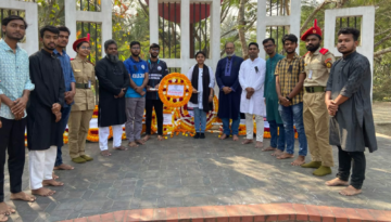 ভাষা শহীদদের স্মরণে ববিসাসের শ্রদ্ধা নিবেদন