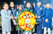 হাকিমপুরে একুশের প্রথম প্রহরে শহীদ মিনারে পুষ্পস্তবক অর্পণ