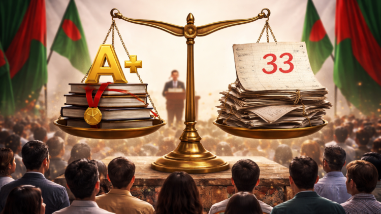 গোল্ডেন এ+ বনাম ৩৩ নম্বর—যোগ্যতার স্বীকৃতি নাকি আপসের রাজনীতি?