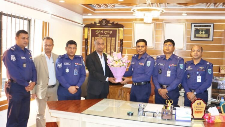 নীলফামারীতে পুলিশ পরিদর্শক এ কে এম শরিফুল আলমের অবসরজনিত বিদায় সংবর্ধনা