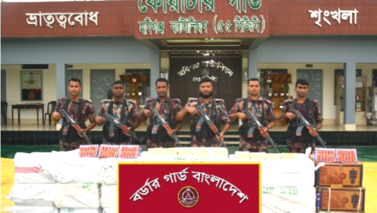 দুই কোটি ৪০ লাক টাকার ভারতীয় অবৈধ ঔষধ, মেহেদী, মদ ও ট্রাকসহ আটক