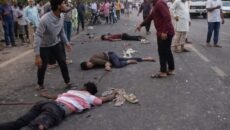 বেপরোয়া বাসের ধাক্কায় সড়কে ঝরল তিন প্রাণ