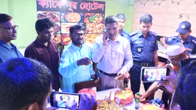 যশোর শহরে খাবার খেয়ে পাঁচ জন অসুস্থ হওয়ায়: নুর হোটেলে ভোক্তা অভিযান চালিয়ে এক লাখ টাকা জরিমানা