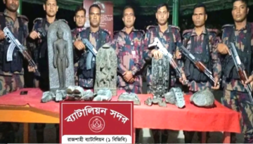 ১৭০ কেজি কষ্টি পাথরের প্রত্নতাত্ত্বিক মূর্তি উদ্ধার, মূল্য প্রায় ১ কোটি ৭০ লাখ টাকা