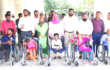 শ্যামনগরে প্রতিবন্ধীদের মাঝে হুইলচেয়ার বিতারন