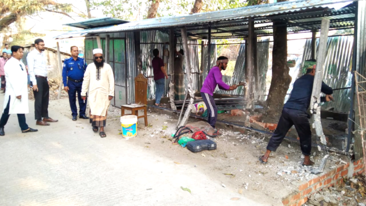 এসিল্যান্ডের নেতৃত্বে দুটি অবৈধ স্থাপনা উচ্ছেদ