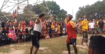উৎসবমুখর পরিবেশে গ্রামবাংলার ঐতিহ্যবাহী লাঠি খেলা
