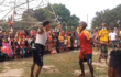 উৎসবমুখর পরিবেশে গ্রামবাংলার ঐতিহ্যবাহী লাঠি খেলা