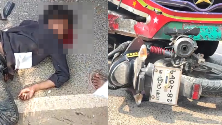 আশুলিয়ায় বাড়ইপাড়া বাস মোটরসাইকেল মুখোমুখি সংঘর্ষে দুইজন নিহত, বাস চালক পলাতক