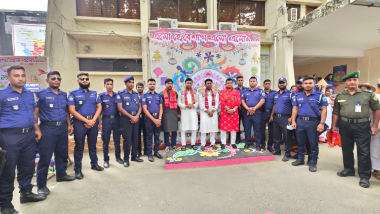 উৎসবের রঙে রঙিন গোদাগাড়ী মঙ্গল শোভাযাত্রা ও পান্তা উৎসবের মধ্য দিয়ে নতুন বছরকে বরণ