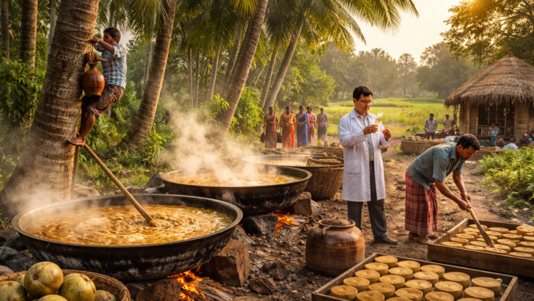 নারিকেল গাছের রসে গুড়: এক বিজ্ঞানীর এক দশকের সাধনা ও সম্ভাবনার নতুন দিগন্ত