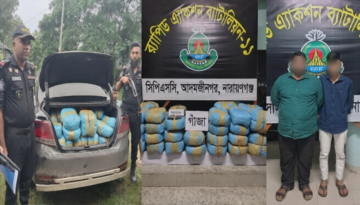 তিতাসে র‍্যাবের অভিযান: ১০০ কেজি গাঁজাসহ দুই মাদক ব্যবসায়ী আটক