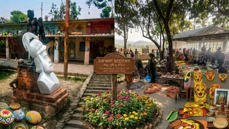 রাবি চারুকলায় বৈশাখের প্রস্তুতি: নববর্ষের সাজে উৎসবের আমেজ