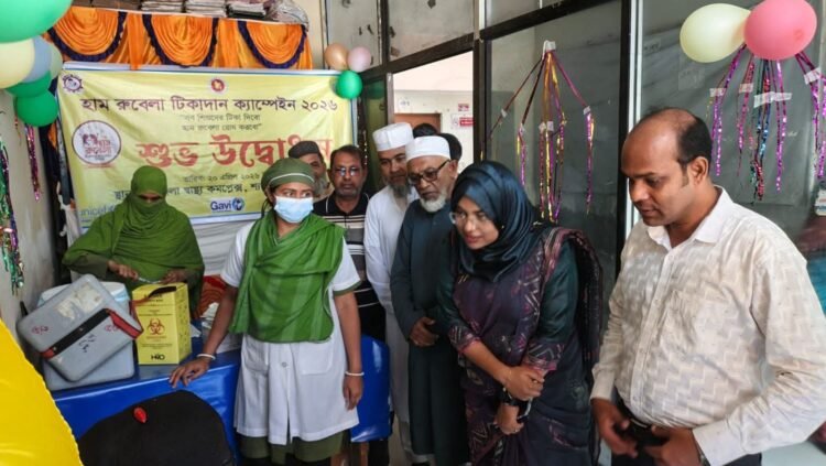 শ্যামনগরে হাম-রুবেলা টিকাদান ক্যাম্পেইনের শুভ উদ্বোধন