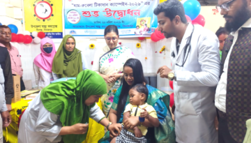 বীরগঞ্জে শুরু হাম-রুবেলা টিকাদান ক্যাম্পেইন,  লক্ষ্য ৩২ হাজারের বেশি শিশু