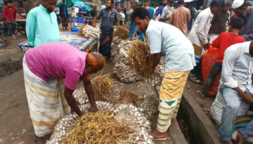 নীলফামারী ভবানীগঞ্জ হাটে পেঁয়াজ-রসুনের অতিরিক্ত টোল আদায়